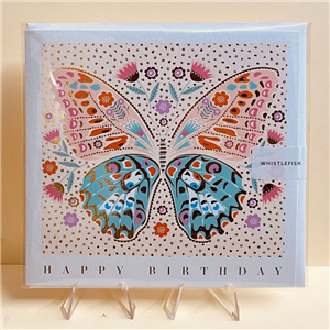 Whistlefish Greeting Card Butterfly 16x16cm
